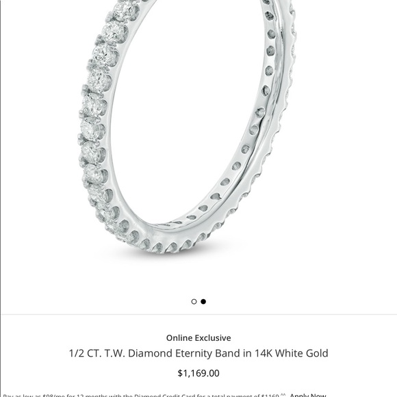 1 (ONE) Sparkly Zales Eternity Band ✨✨ - Picture 5 of 10